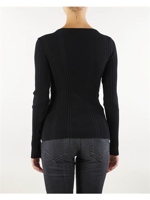 Ribbed sweater with gold fringes Simona Corsellini SIMONA CORSELLINI | Sweater | MGE0901C02600013